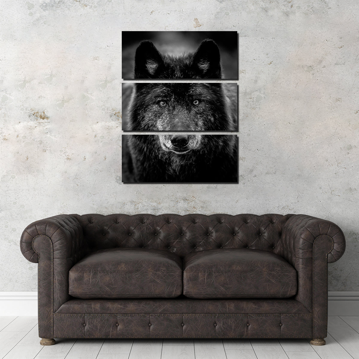 Black Wolf Headshot Wall Art