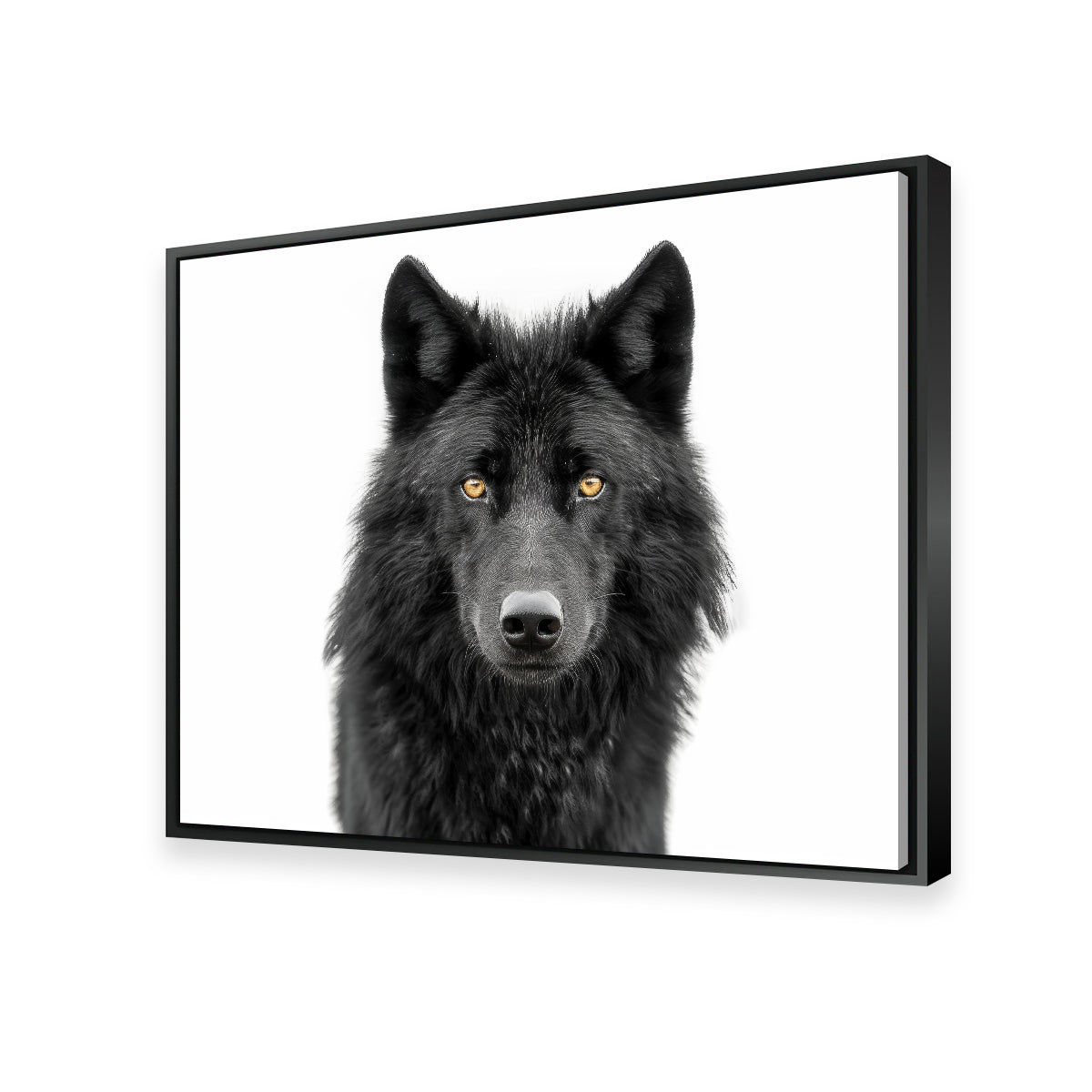 Black Wolf Portrait Wall Art
