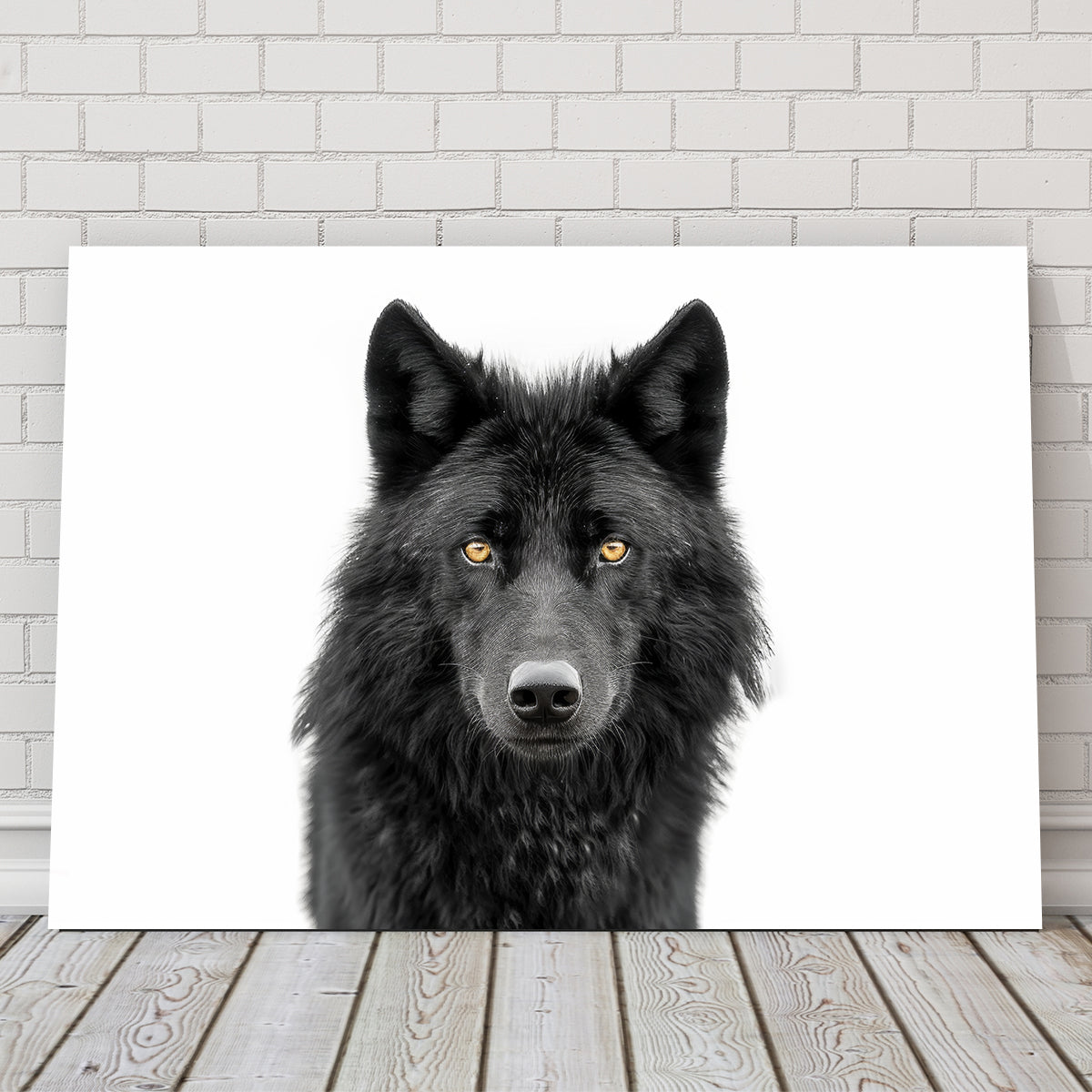 Black Wolf Portrait Wall Art