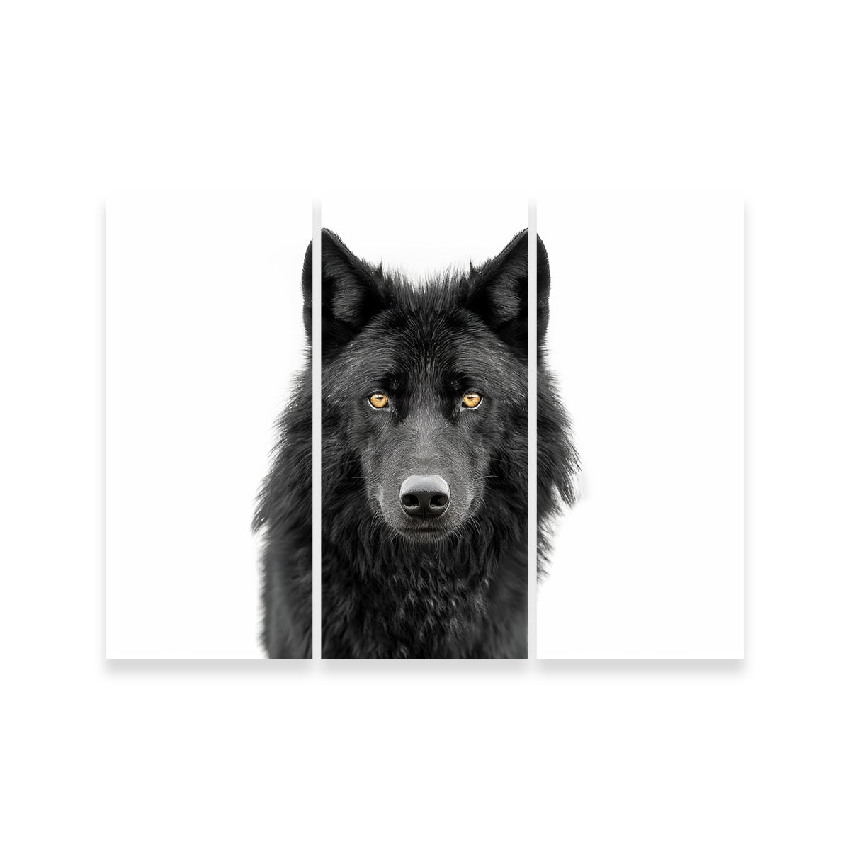 Black Wolf Portrait Wall Art