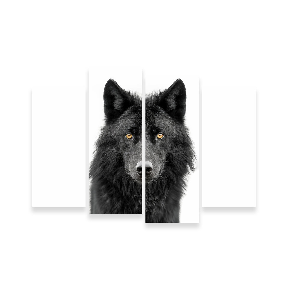Black Wolf Portrait Wall Art