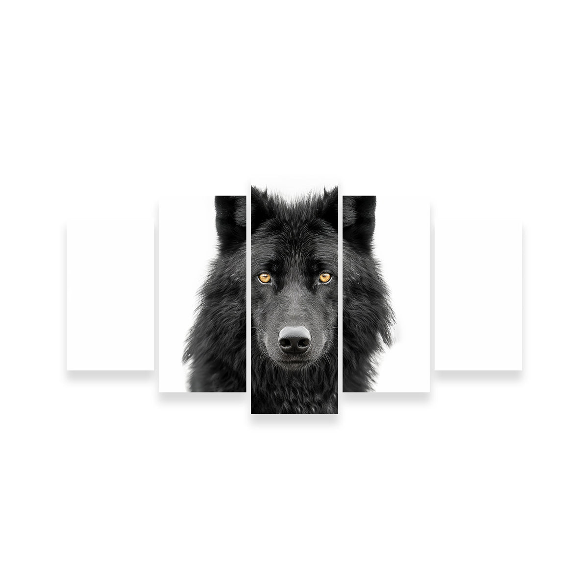 Black Wolf Portrait Wall Art