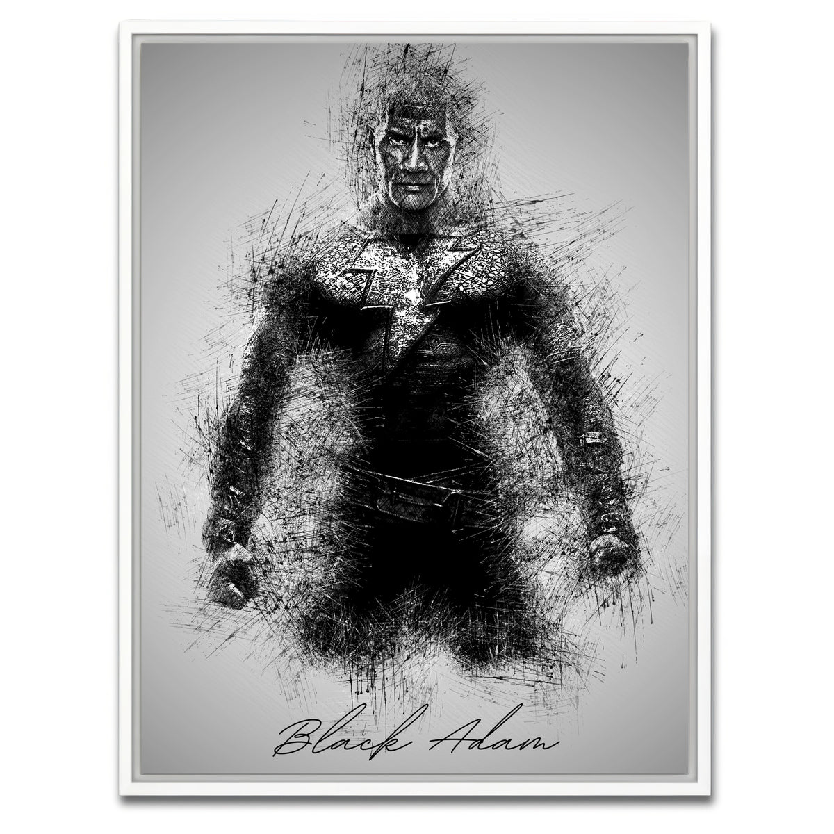 AUTO-MOCKUP WHITE | Black Adam | 1 Piece | White Framed Canvas | group=3x4