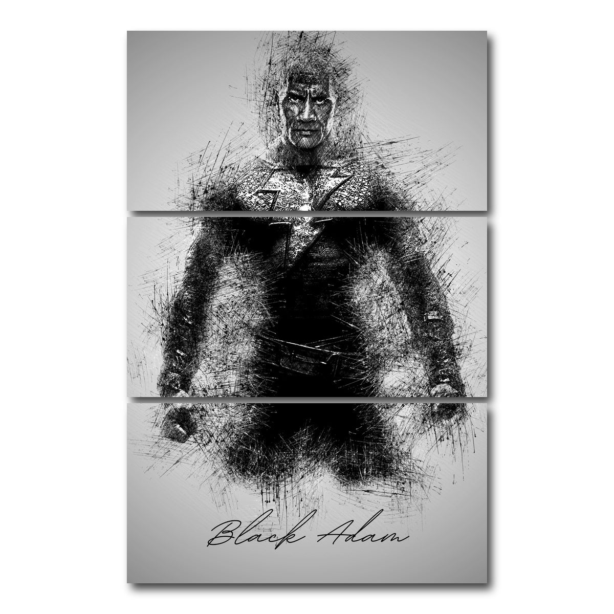 AUTO-MOCKUP WHITE | Black Adam | 3 Piece | Gallery Wrap Canvas | group=12x24_stacked