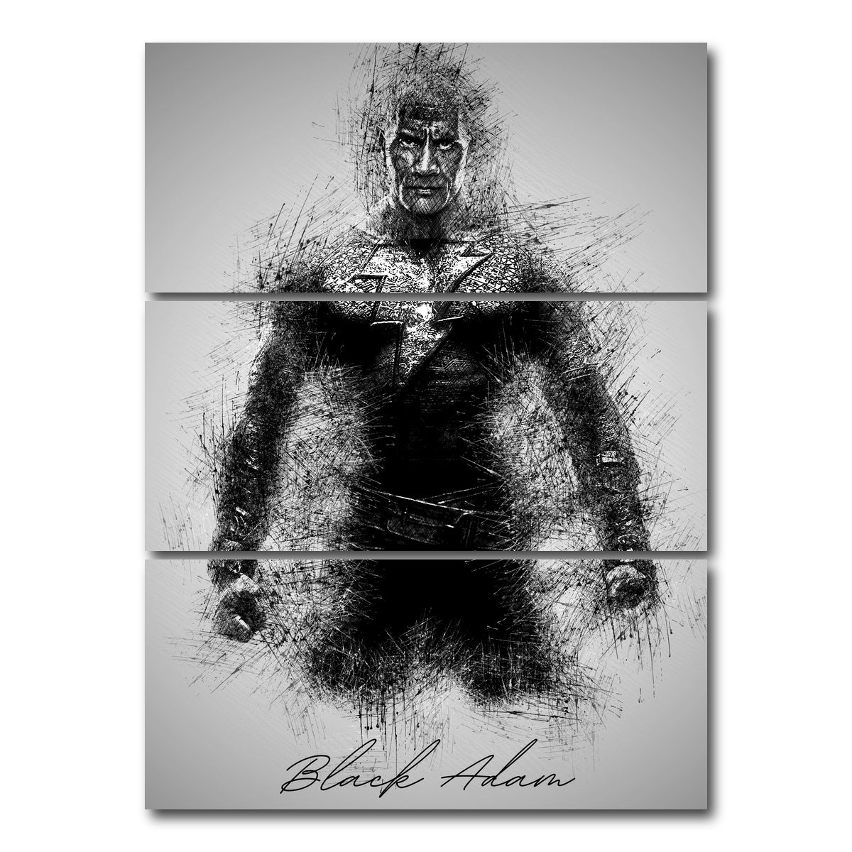 AUTO-MOCKUP WHITE | Black Adam | 3 Piece | Gallery Wrap Canvas | group=8x18_stacked