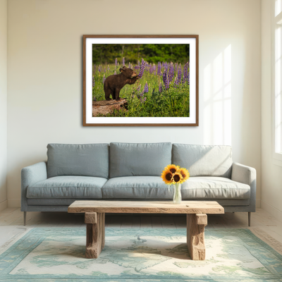 AUTO-MOCKUP ROOM | Black Bear Cub Wall Art