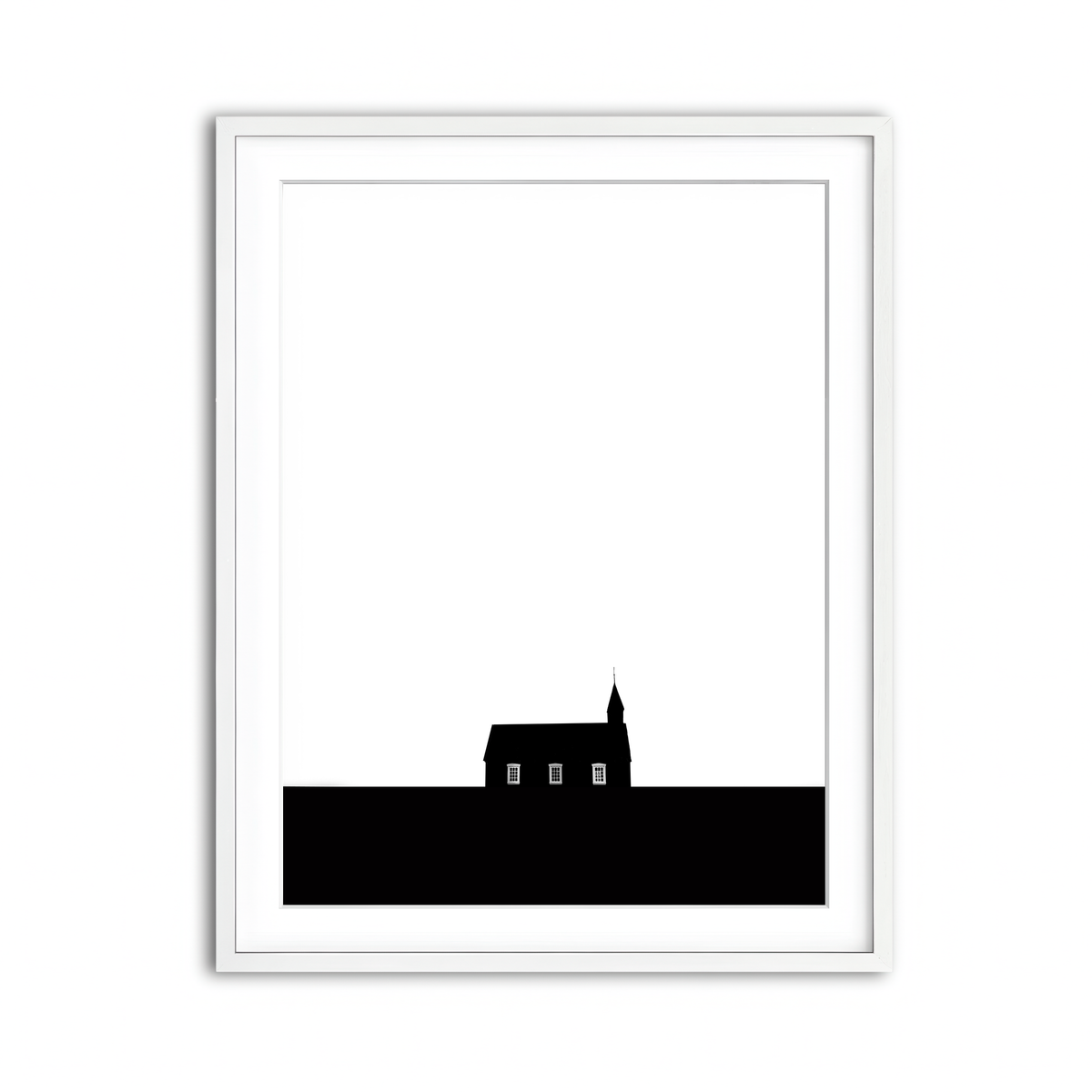 Framed Print 3x4 White