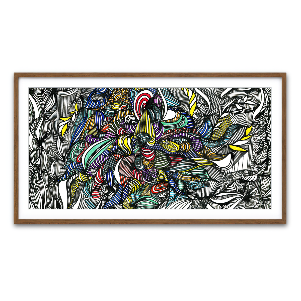 Framed Print 2x1 Walnut