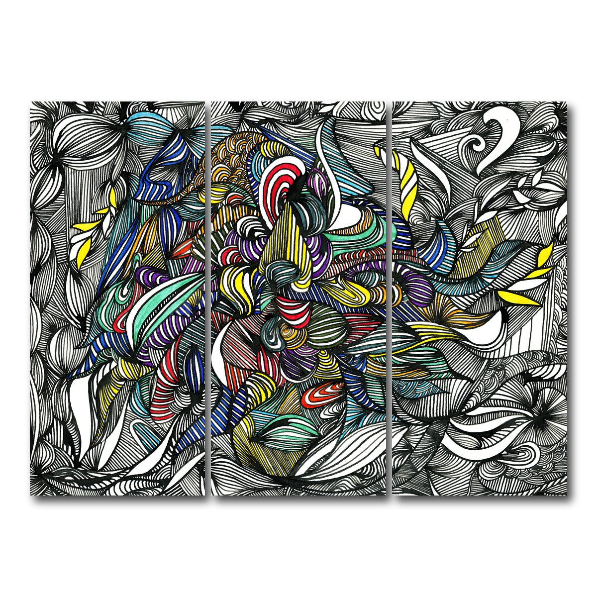 AUTO-MOCKUP WHITE | Black Color Fade | 3 Piece | Gallery Wrap Canvas | group=8x18