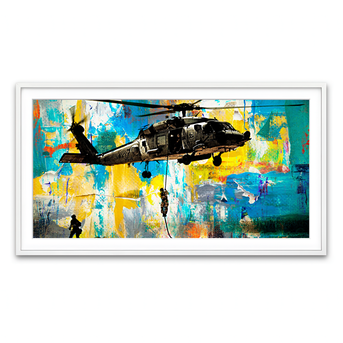 Framed Print 2x1 White