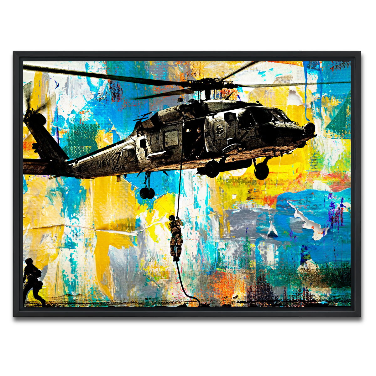 AUTO-MOCKUP WHITE | Black Hawk | 1 Piece | Black Framed Canvas | group=4x3