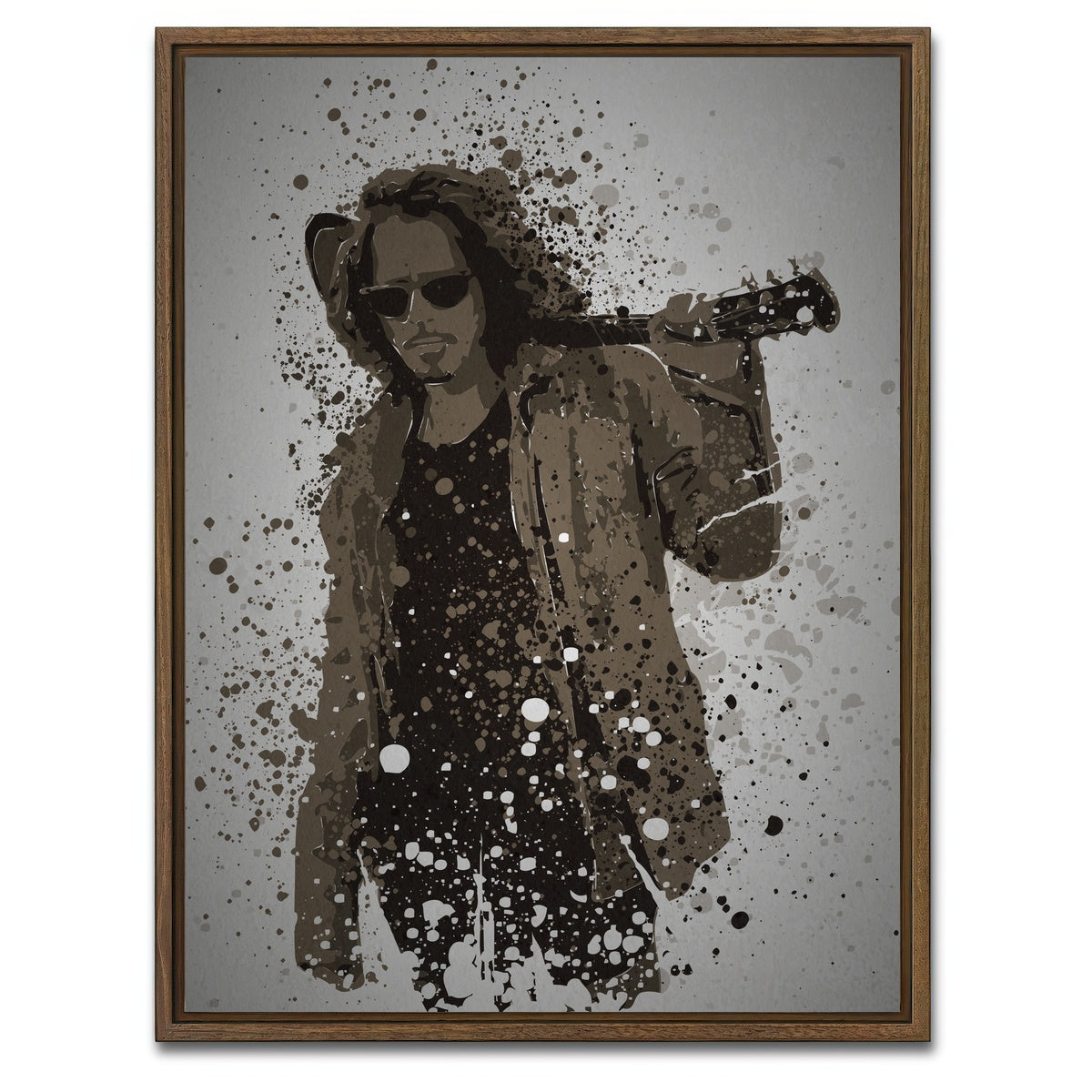 AUTO-MOCKUP WHITE | Black Hole Sun | 1 Piece | Walnut Framed Canvas | group=3x4