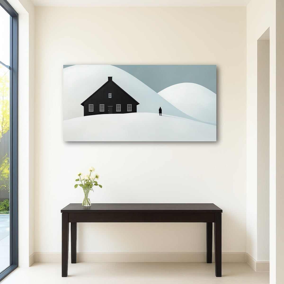 AUTO-MOCKUP ROOM | Black House in Snow