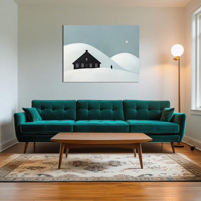 AUTO-MOCKUP ROOM | Black House in Snow