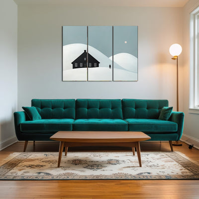 AUTO-MOCKUP ROOM | Black House in Snow