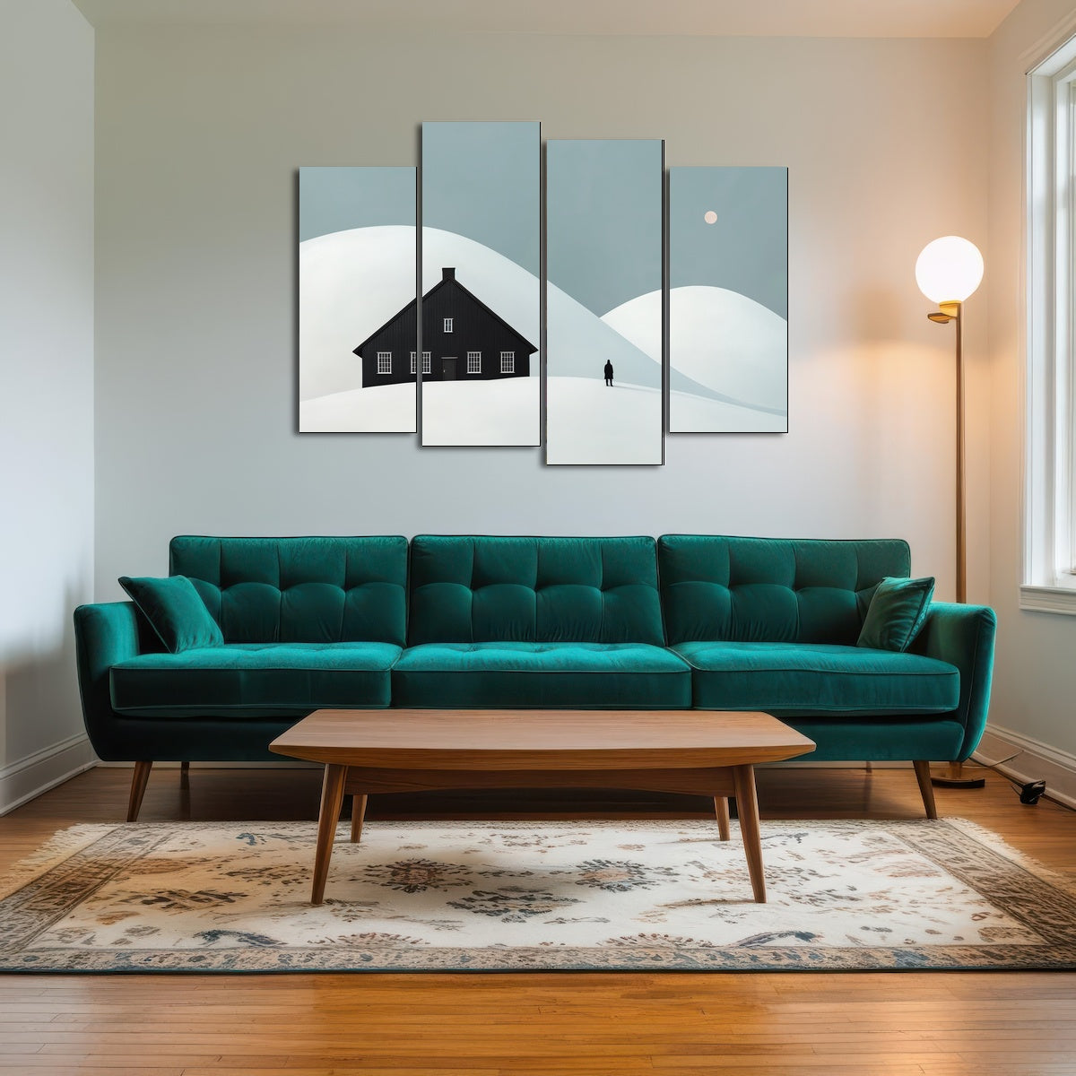 AUTO-MOCKUP ROOM | Black House in Snow