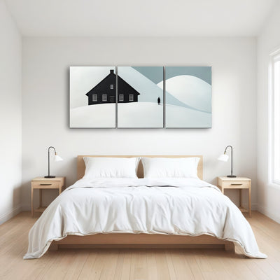 AUTO-MOCKUP ROOM | Black House in Snow