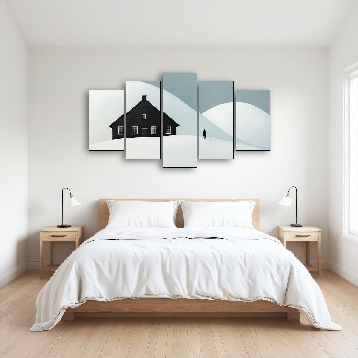 AUTO-MOCKUP ROOM | Black House in Snow