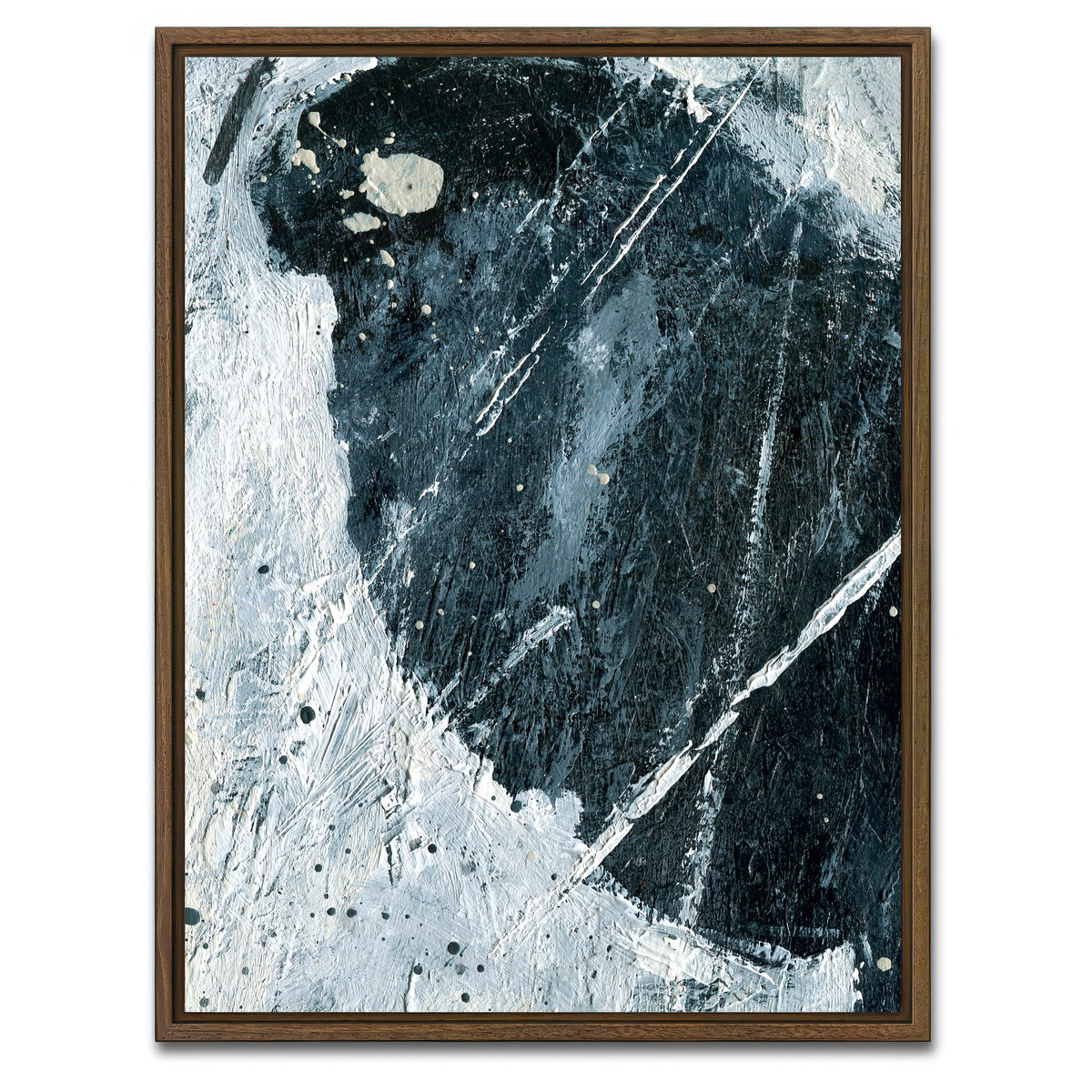 AUTO-MOCKUP WHITE | Black Ice | 1 Piece | Walnut Framed Canvas | group=3x4