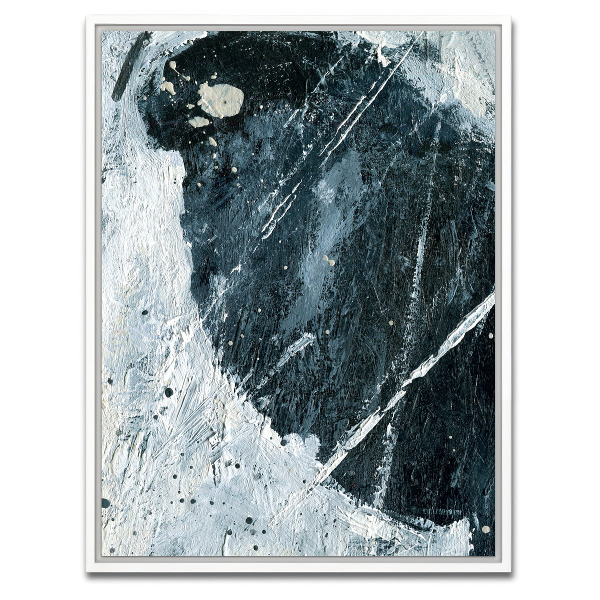 AUTO-MOCKUP WHITE | Black Ice | 1 Piece | White Framed Canvas | group=3x4