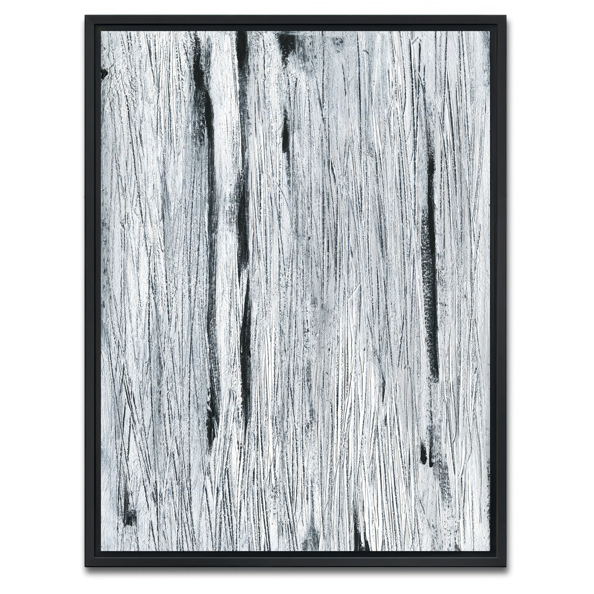 AUTO-MOCKUP WHITE | Black Lines Abstract | 1 Piece | Black Framed Canvas | group=3x4
