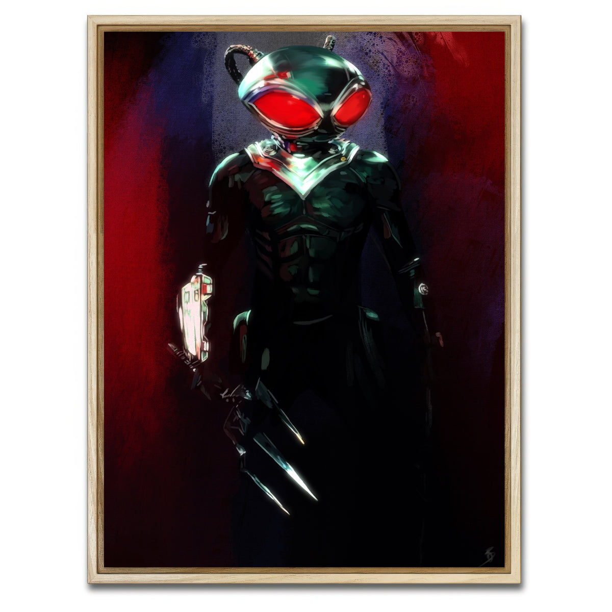 AUTO-MOCKUP WHITE | Black Manta | 1 Piece | Natural Framed Canvas | group=3x4
