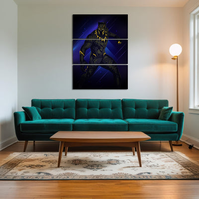 AUTO-MOCKUP ROOM | Black Panther on Blue
