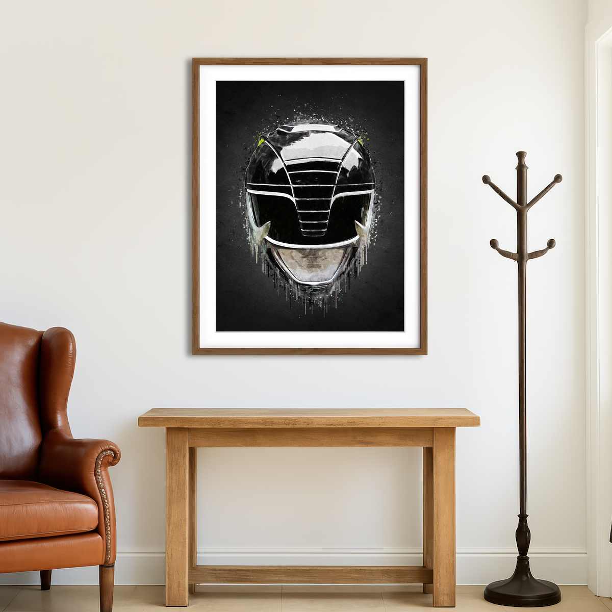 AUTO-MOCKUP ROOM | Black Ranger Portrait Wall Art