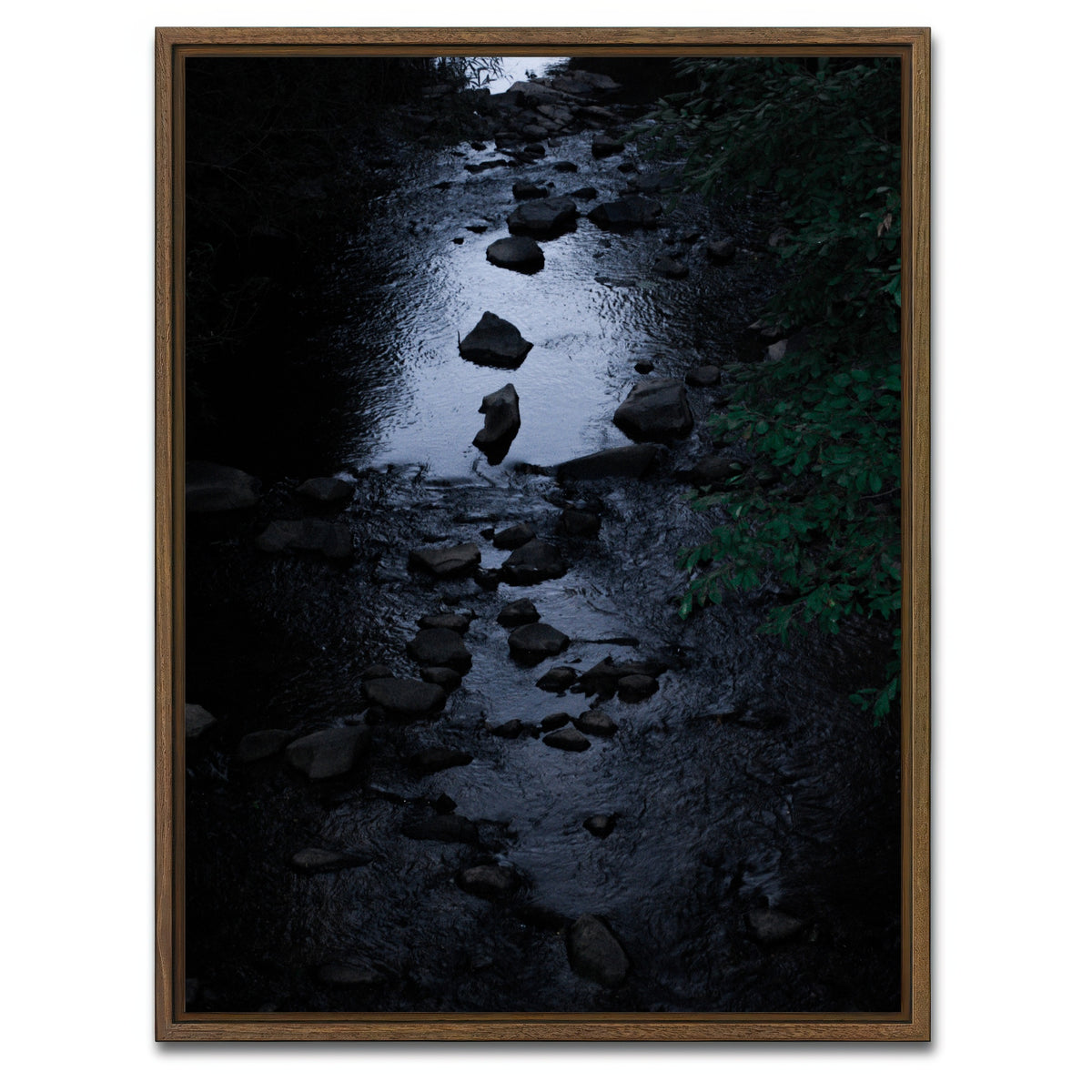 AUTO-MOCKUP WHITE | Black River | 1 Piece | Walnut Framed Canvas | group=3x4