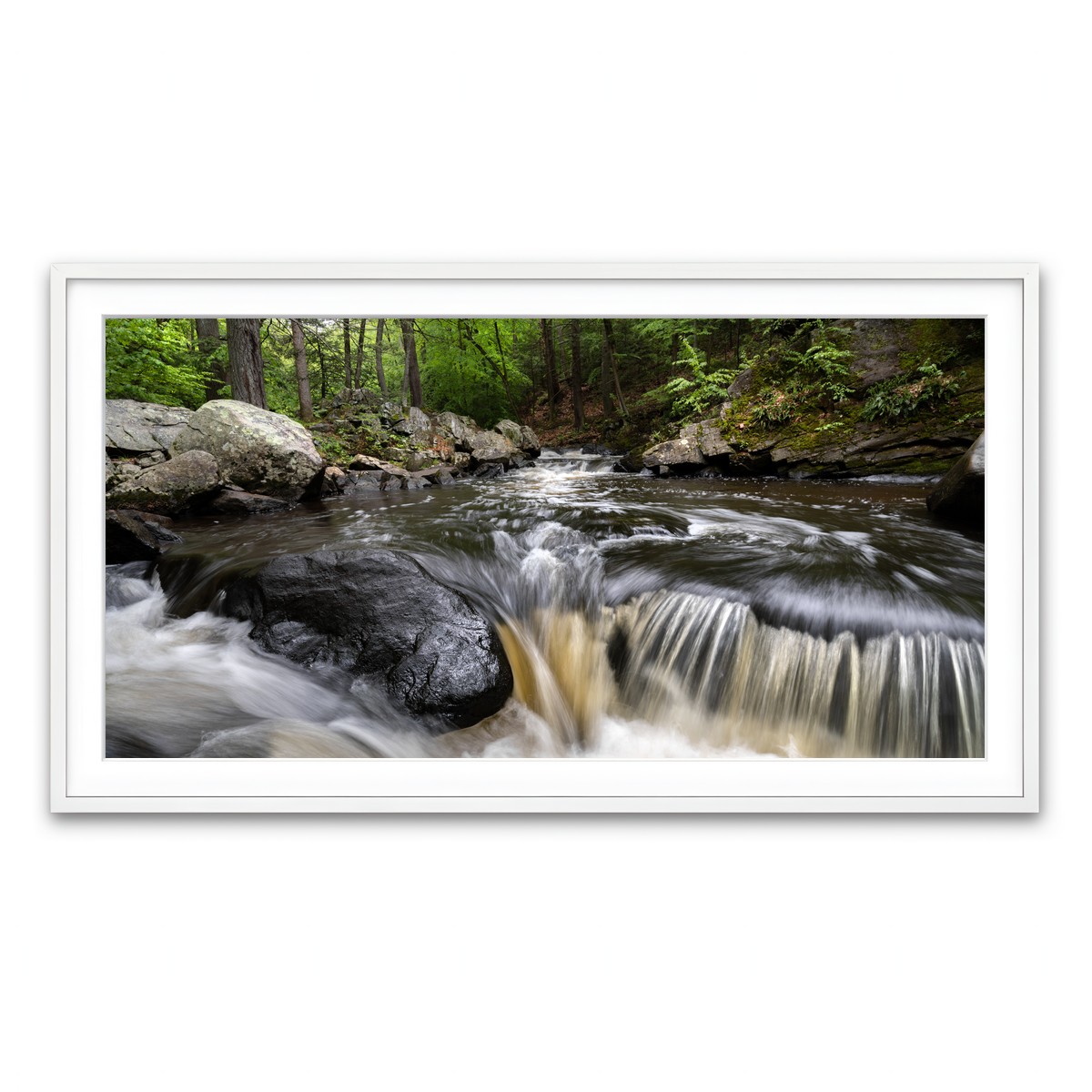 Framed Print 2x1 White