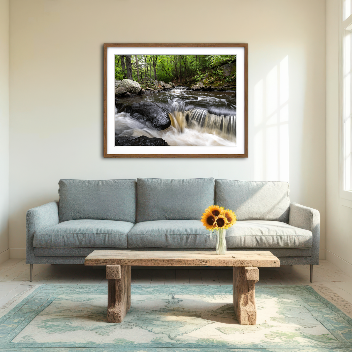 AUTO-MOCKUP ROOM | Black River in Summer Wall Art