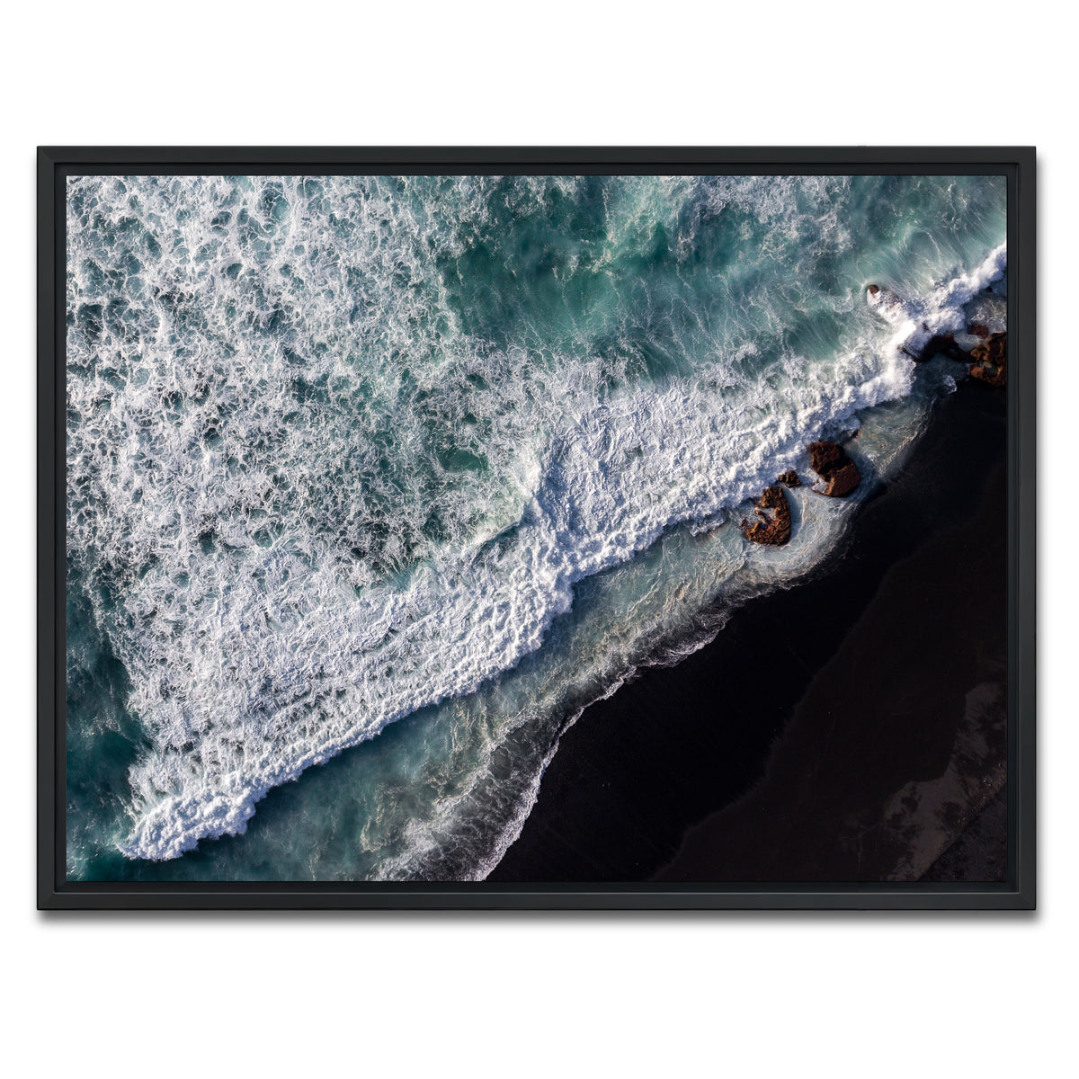 AUTO-MOCKUP WHITE | Black Sand Wave | 1 Piece | Black Framed Canvas | group=4x3