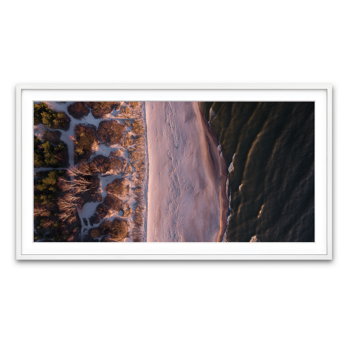 Framed Print 2x1 White