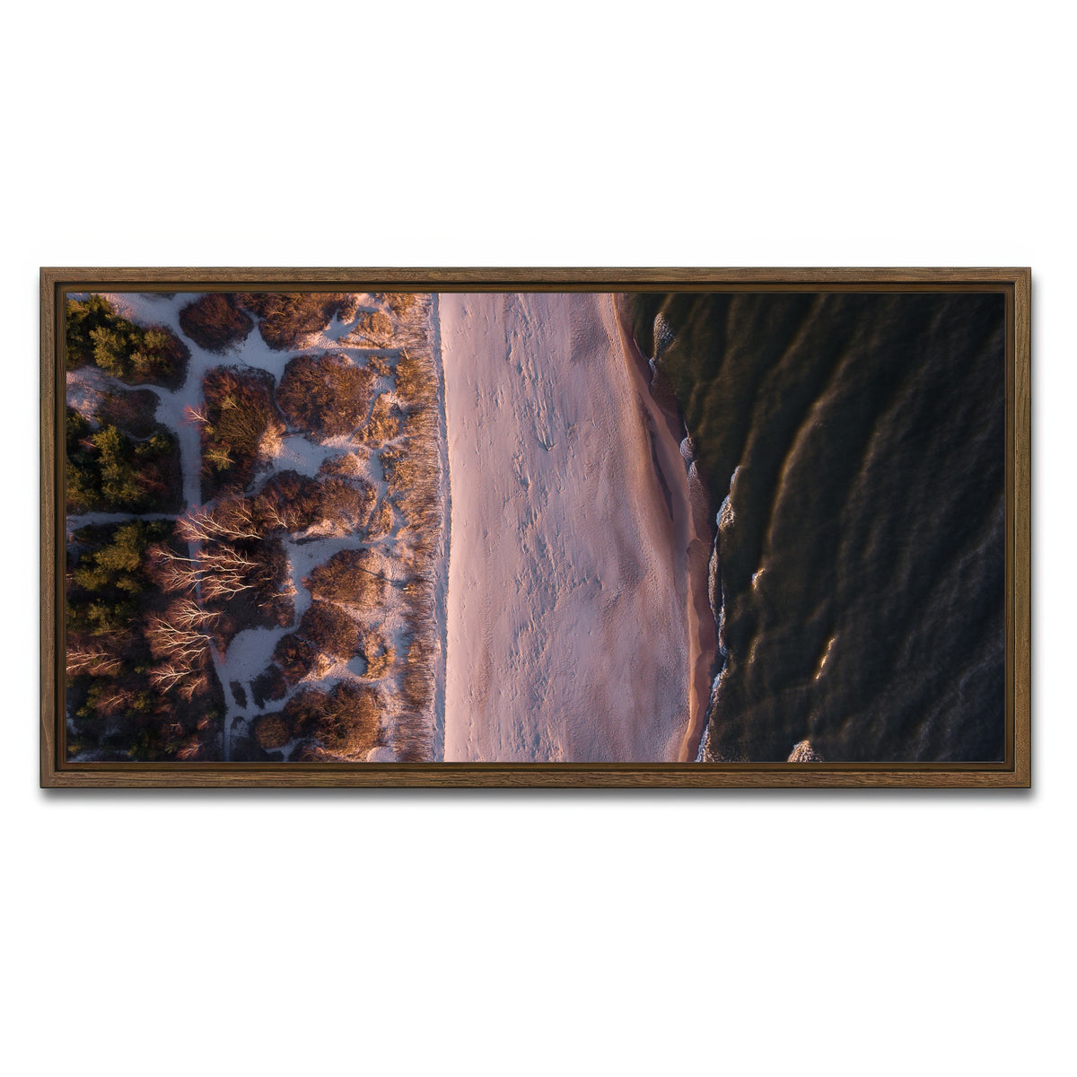 AUTO-MOCKUP WHITE | Black Sea | 1 Piece | Walnut Framed Canvas | group=2x1