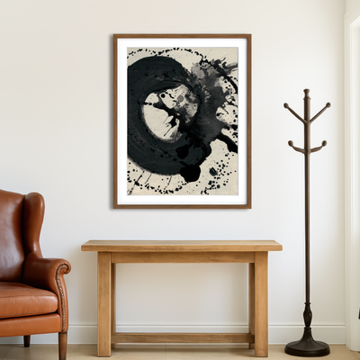 AUTO-MOCKUP ROOM | Black Spatter Wall Art