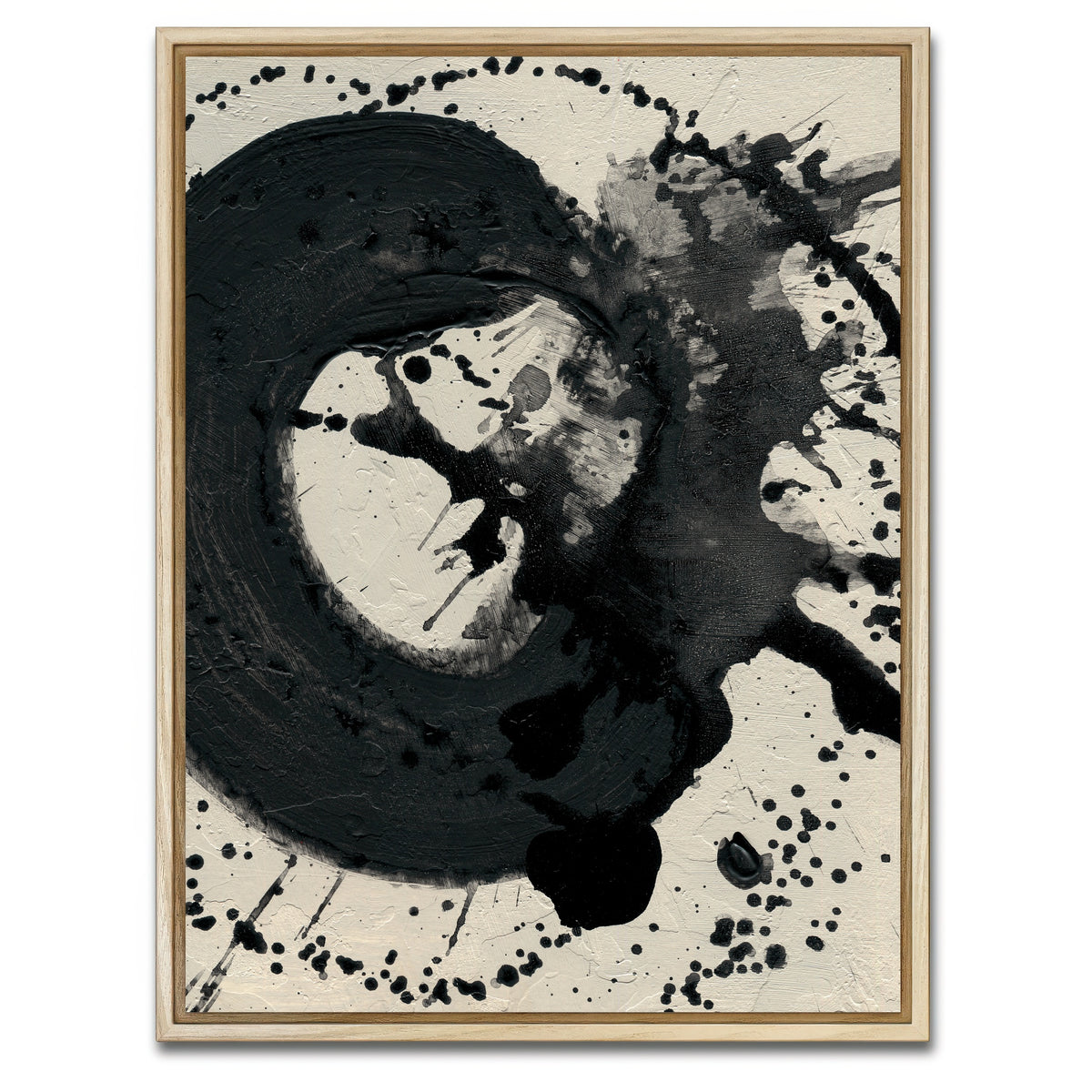 AUTO-MOCKUP WHITE | Black Spatter | 1 Piece | Natural Framed Canvas | group=3x4