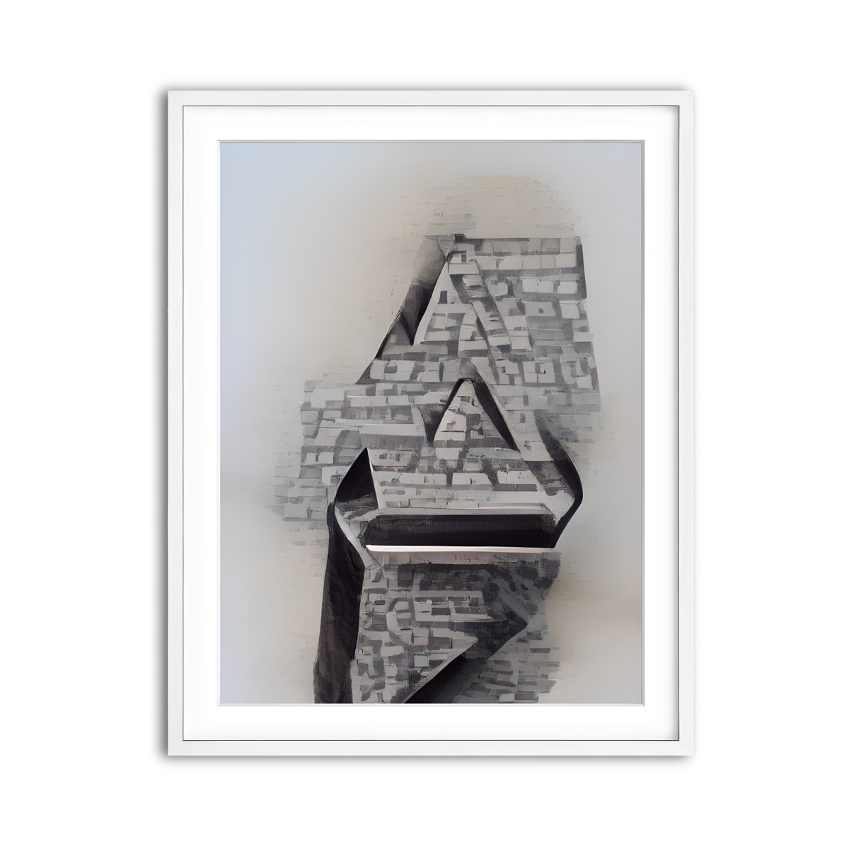 Framed Print 3x4 White