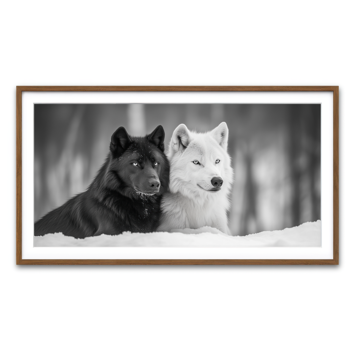 Framed Print 2x1 Walnut