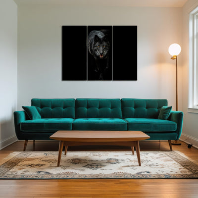 AUTO-MOCKUP ROOM | Black Wolf Black Background