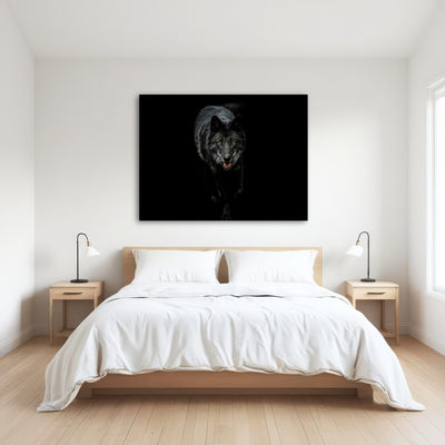 AUTO-MOCKUP ROOM | Black Wolf Black Background