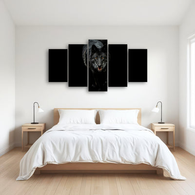 AUTO-MOCKUP ROOM | Black Wolf Black Background