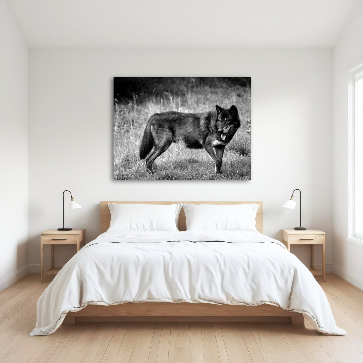 AUTO-MOCKUP ROOM | Black Wolf Grayscale