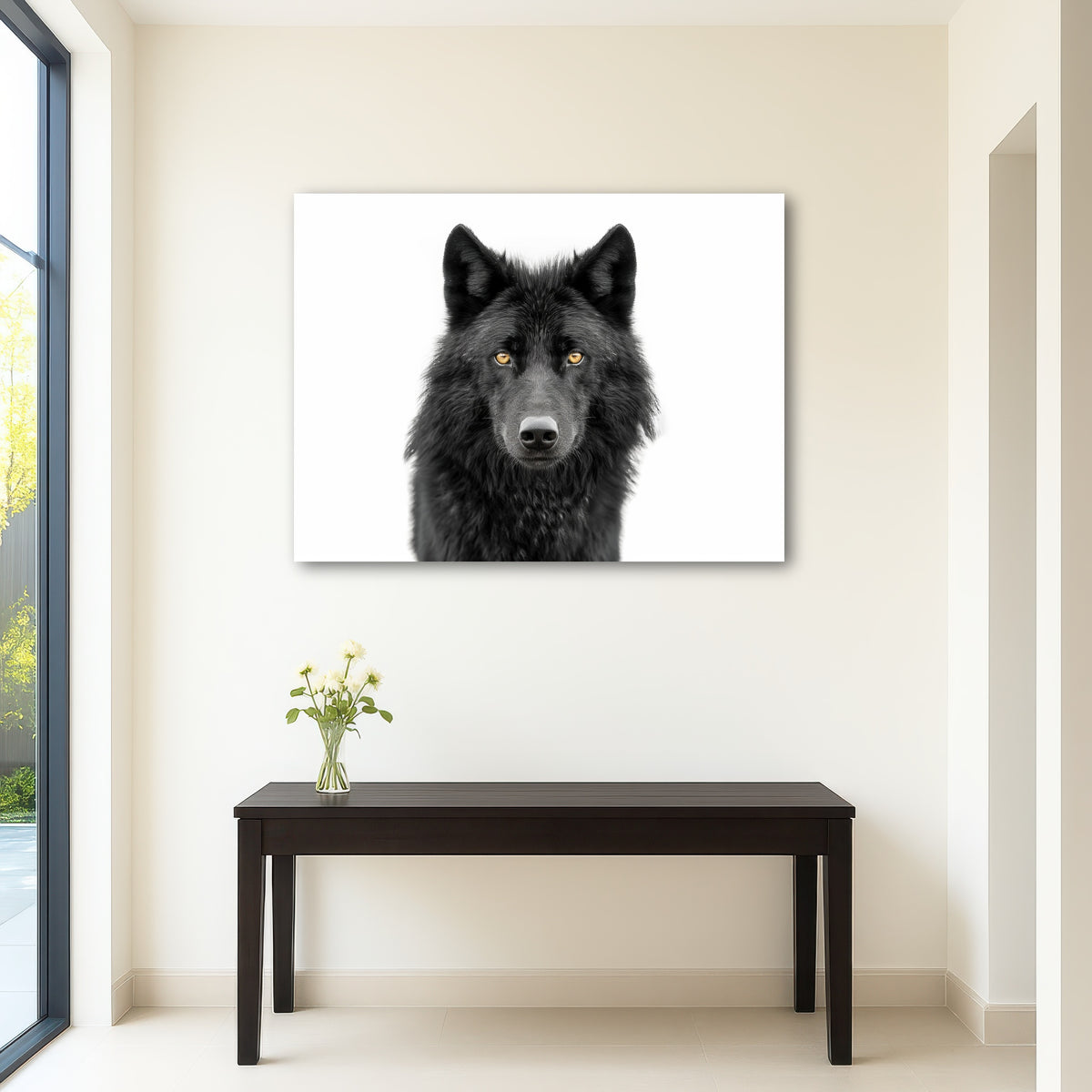 AUTO-MOCKUP ROOM | Black Wolf Portrait