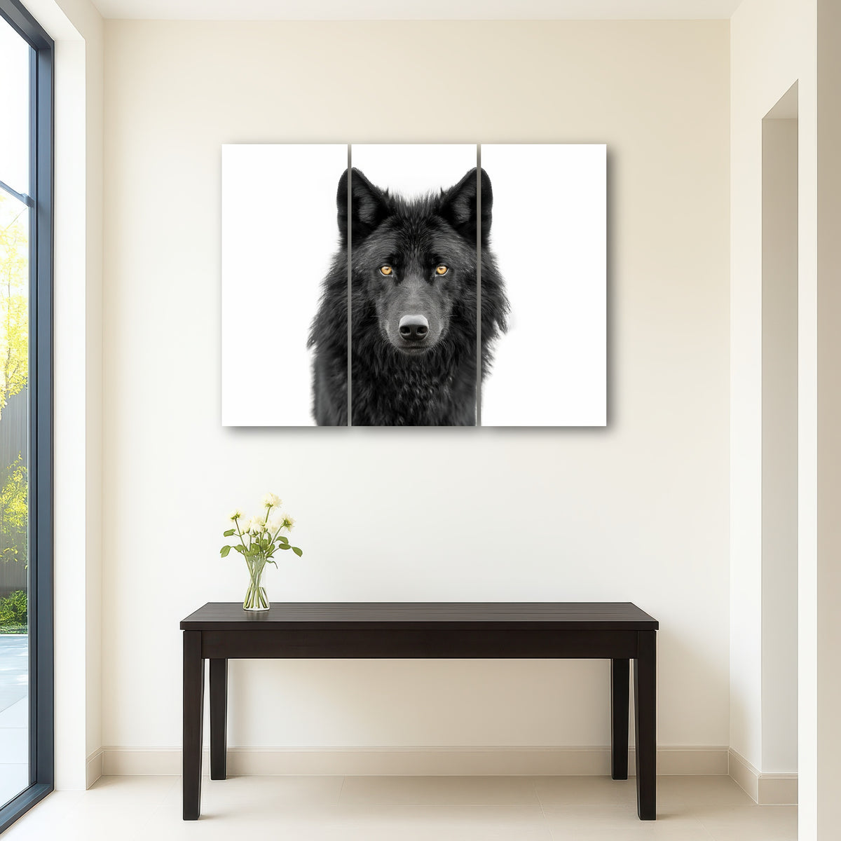 AUTO-MOCKUP ROOM | Black Wolf Portrait