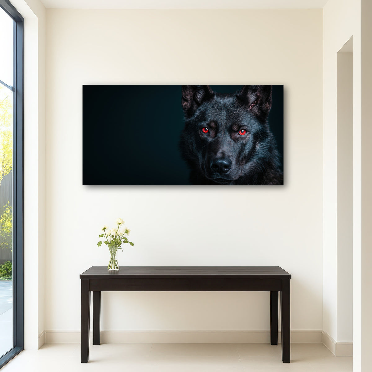 AUTO-MOCKUP ROOM | Black Wolf Red Eyes