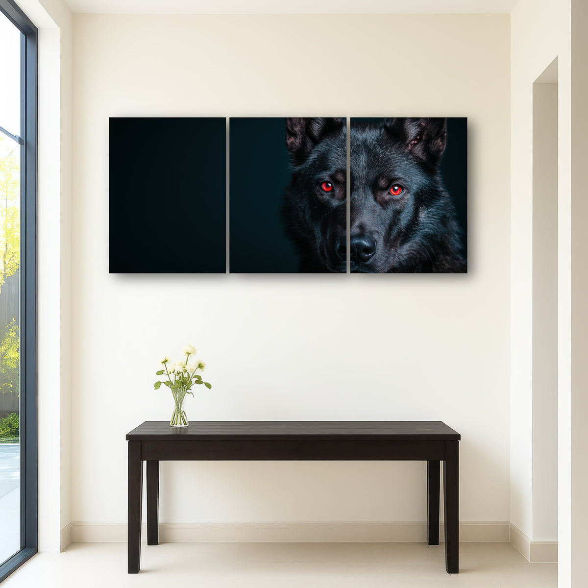 AUTO-MOCKUP ROOM | Black Wolf Red Eyes