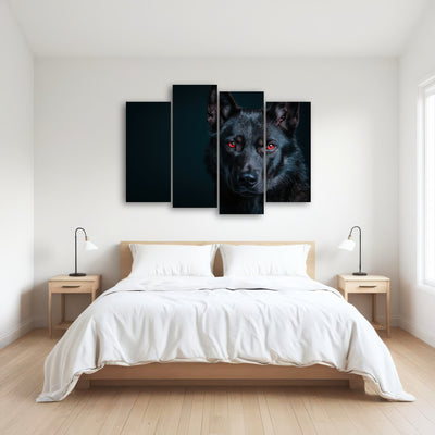 AUTO-MOCKUP ROOM | Black Wolf Red Eyes