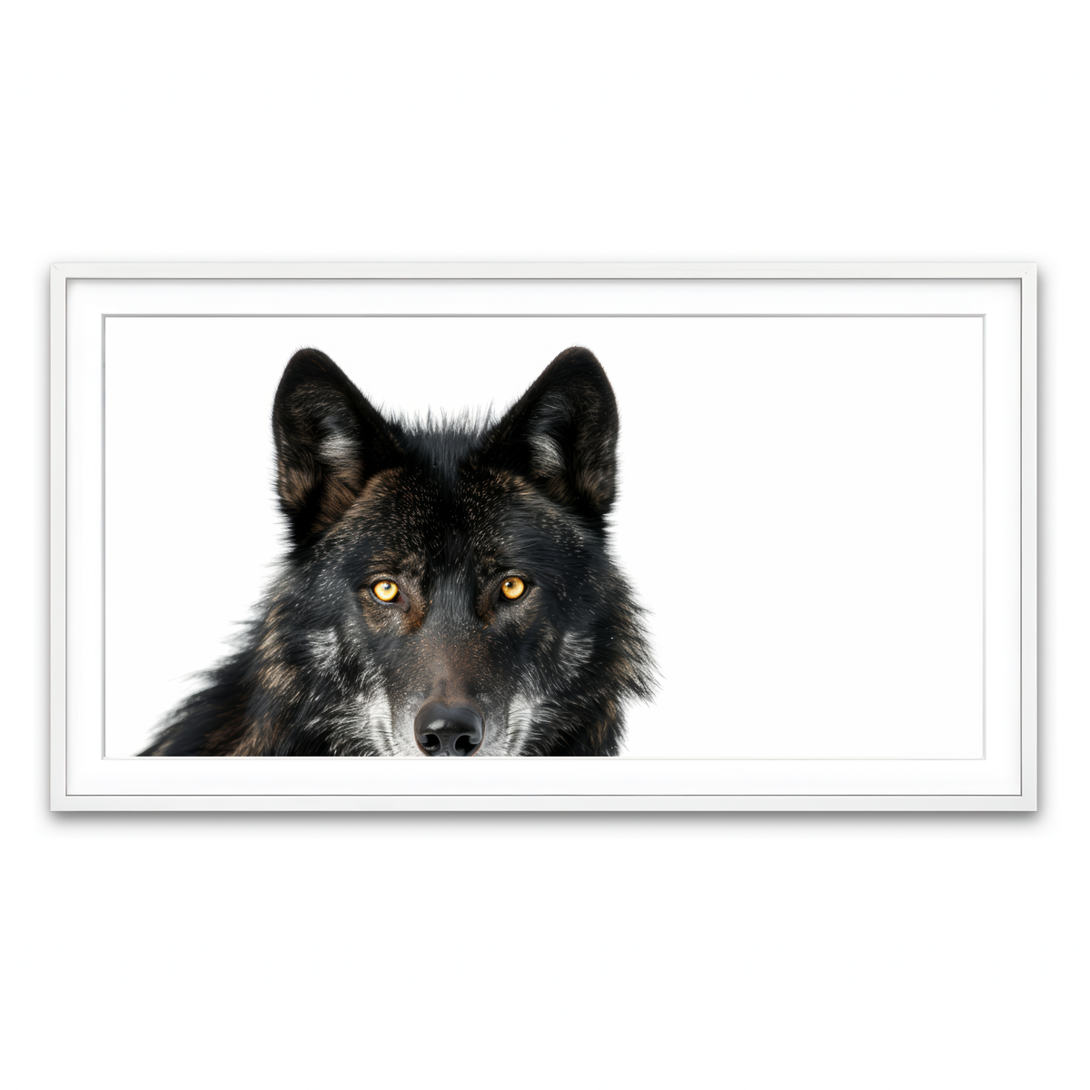 Framed Print 2x1 White