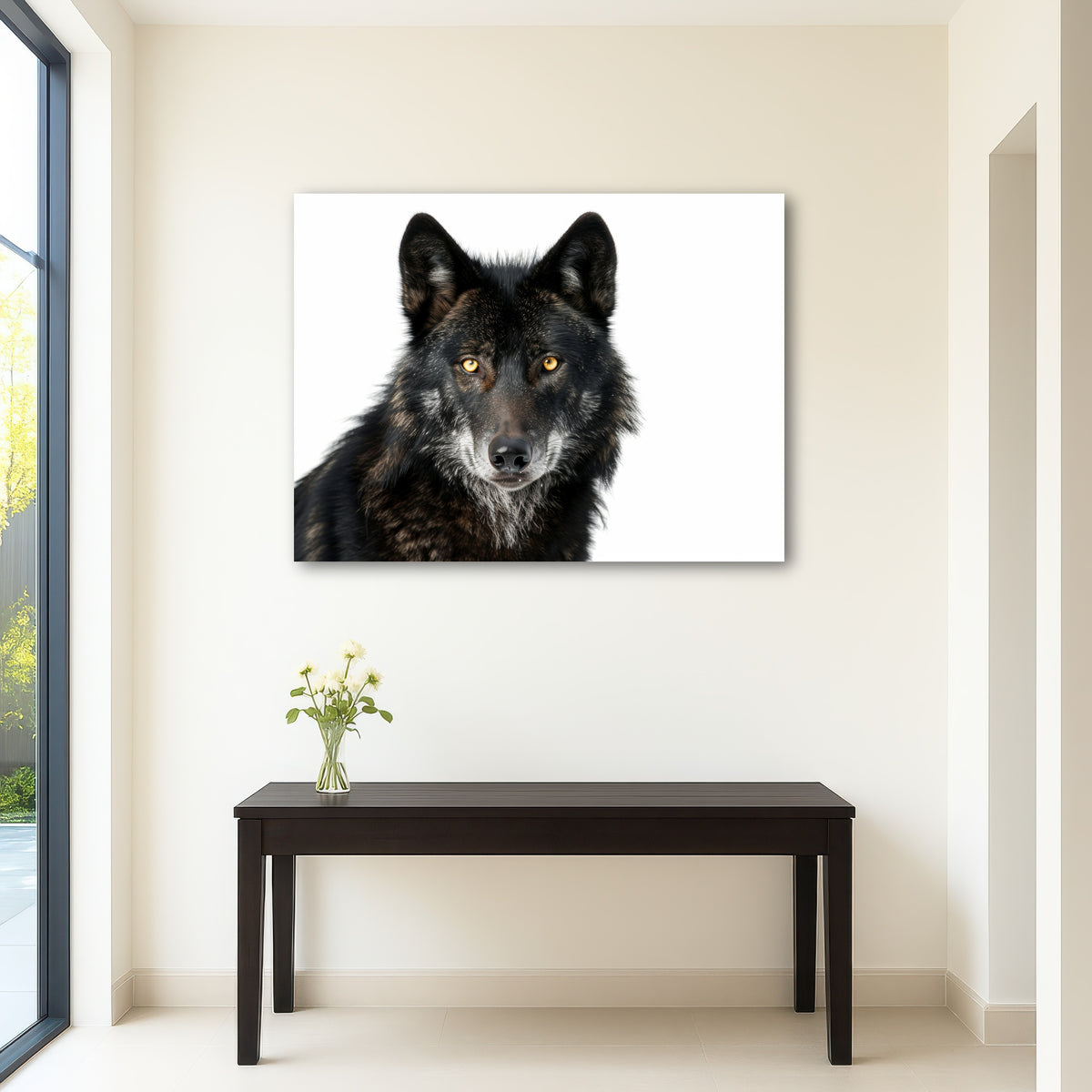 AUTO-MOCKUP ROOM | Black Wolf White Background