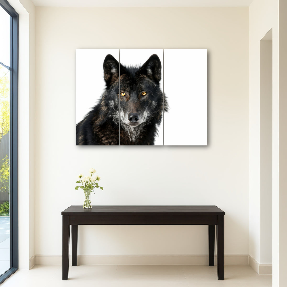 AUTO-MOCKUP ROOM | Black Wolf White Background